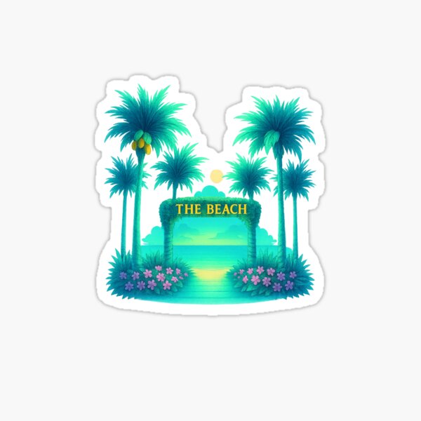 Item preview, Tropical Gateway to the Beach – Palms, Sand & Sea designed and sold by MK-WOOD.