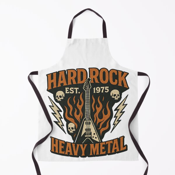 Item preview, Hard Rock – Heavy Metal – Vintage Guitar & Flames Design designed and sold by CreativeGorillas.