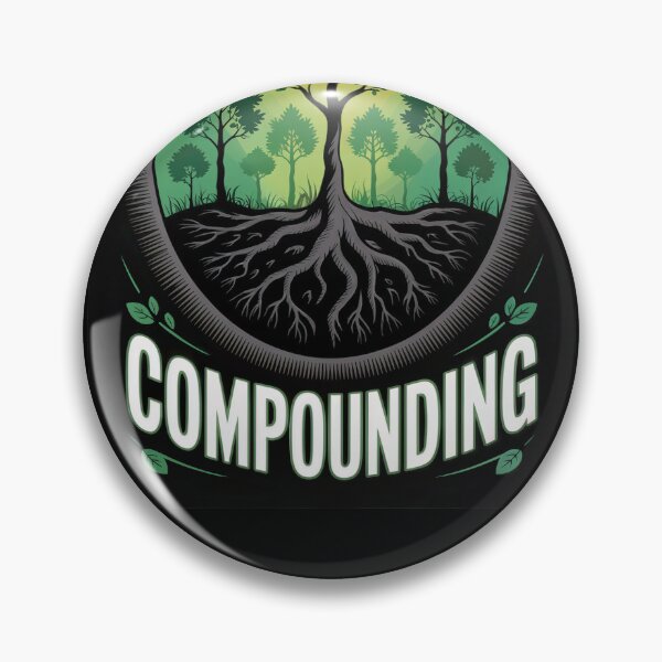 Item preview, Grow Steadily Compounding Tree Roots designed and sold by ShadowAndSlate.