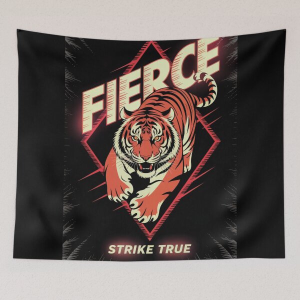 Item preview, Fierce Tiger Strike True designed and sold by ShadowAndSlate.