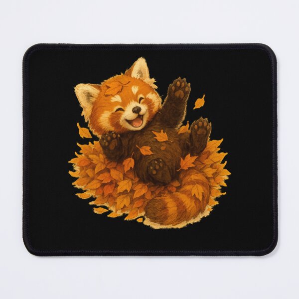 Item preview, Baby Red Panda in Autumn Leaves designed and sold by Paninides.