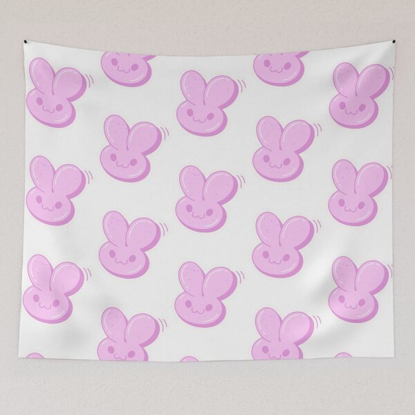 Item preview, Pink Graffiti Bunny Sticker – Urban Kawaii Street Art Vibes designed and sold by Blueprint&co.