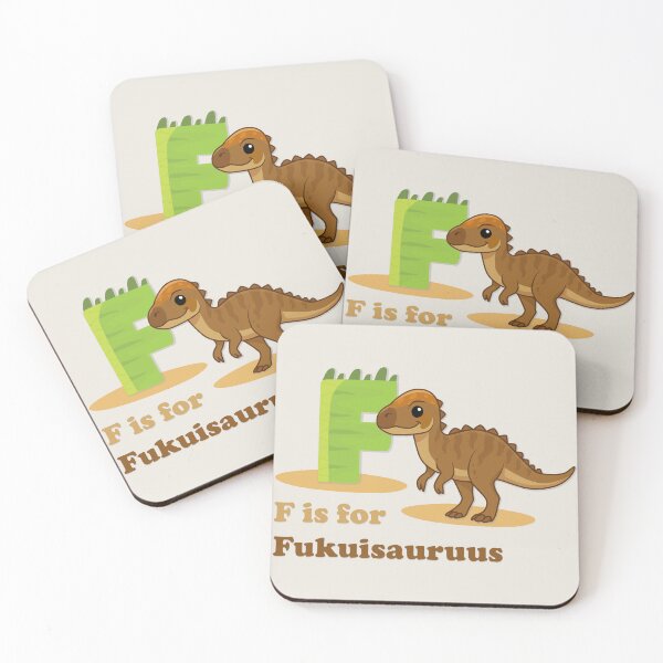 Item preview, F is for Fukuisaurus | Cute Dinosaur Alphabet Poster for Kids designed and sold by FilizDesigner.