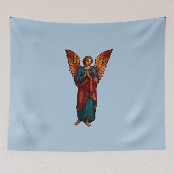 Item preview, Stained‑Glass Guardian Angel — Heirloom Religious Art designed and sold by jglobal360.