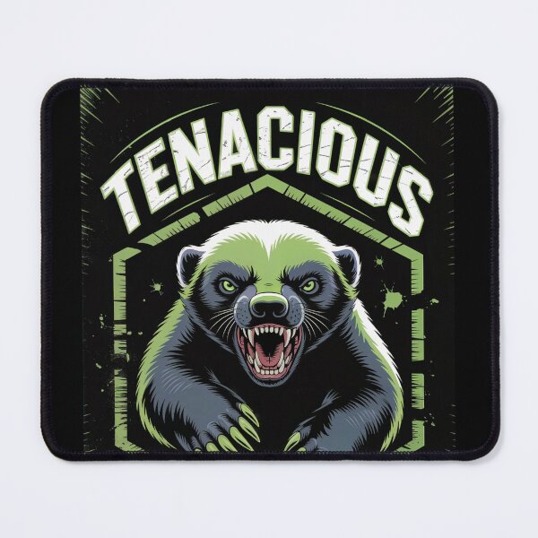 Item preview, Tenacious Honey Badger Never Back Down designed and sold by ShadowAndSlate.