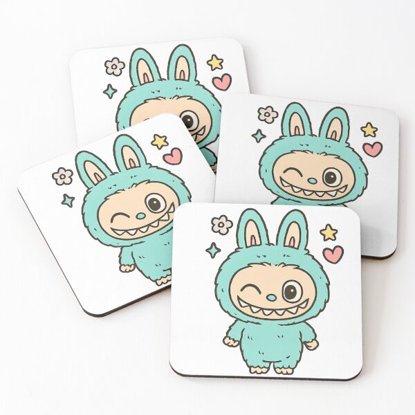 Item preview, Winking Green Labubu with Heart and Stars designed and sold by TheMury.