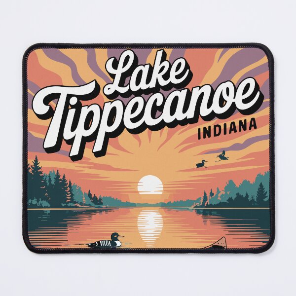 Item preview, Lake Tippecanoe - Indiana Vintage Lakeside designed and sold by JessArty ⭐⭐⭐⭐⭐.