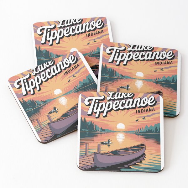 Item preview, Lake Tippecanoe - Indiana Vintage Lakeside designed and sold by JessArty ⭐⭐⭐⭐⭐.