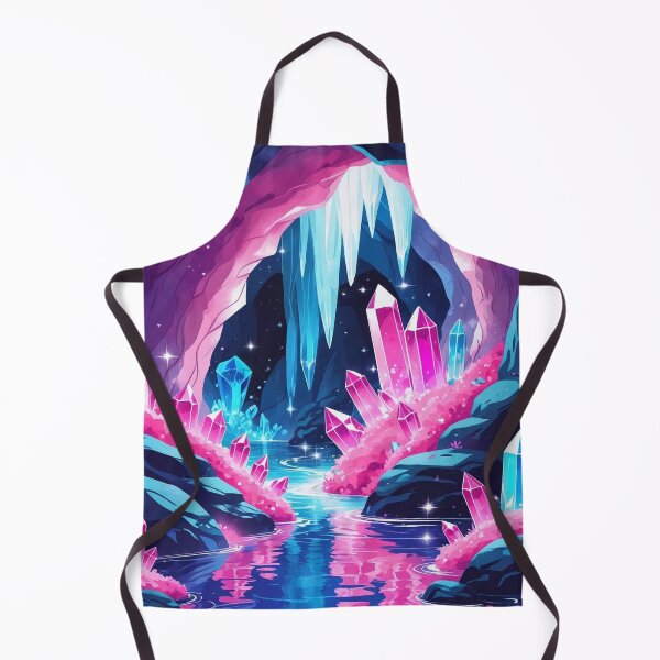 Item preview, Glowing Crystal Waterfall Cave – Enchanted Fantasy Nature Scene designed and sold by RouniBoutique.