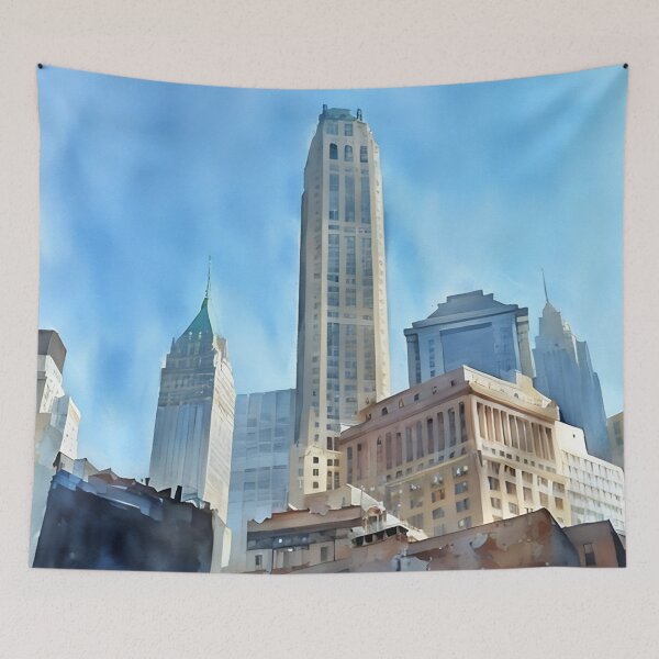 Item preview, Low-Angle Lower Manhattan designed and sold by RCWatercolours.