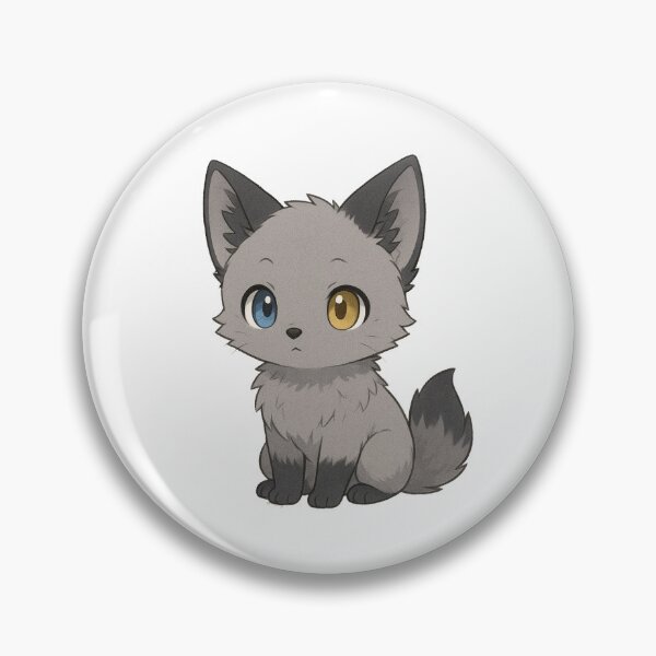 Item preview, Silver Fox Kit With Unique Eyes designed and sold by jellyclub.