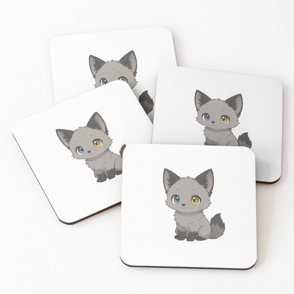 Item preview, Silver Fox Kit With Unique Eyes designed and sold by jellyclub.