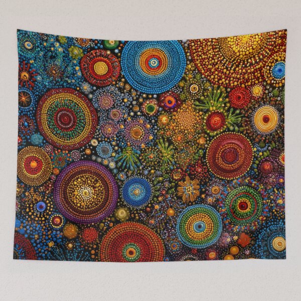 Item preview, Aboriginal Inspired Dot Art - Vibrant Saturation designed and sold by GrinGalore.