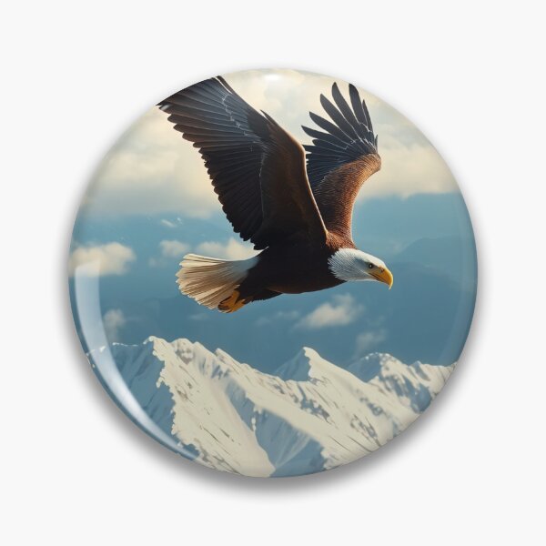 Item preview, Eagle flying over mountains designed and sold by Zazeyy.