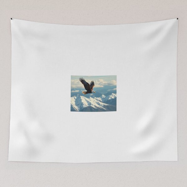 Item preview, Eagle flying over mountains designed and sold by Zazeyy.