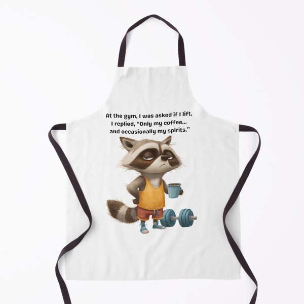 Item preview, Funny Raccoon Gym and Coffee Design – Custom Name Gift for Fitness and Coffee Lovers, Cute Animal Workout Humor Illustration designed and sold by Winarrts.