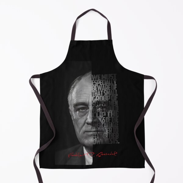 Item preview, Franklin D. Roosevelt Portrait – Minimalist Black-and-White Inspirational Quote Art designed and sold by Enea Kelo.