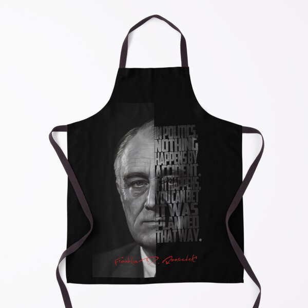 Item preview, Franklin D. Roosevelt Portrait – Minimalist Black-and-White Inspirational Quote Art designed and sold by Enea Kelo.