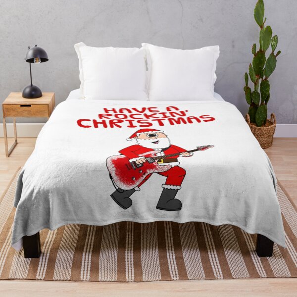 Item preview, Have A Rockin' Christmas, Santa Playing Electric Guitar, Guitarist Musician designed and sold by doodlerob.
