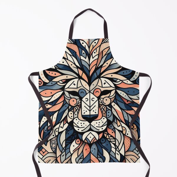 Item preview, Lion head in geometric shapes designed and sold by nikkolaus.