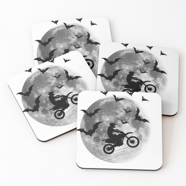 Item preview, Midnight Ride: Biker Soaring Through the Moon with Bats designed and sold by MELEK Ç..