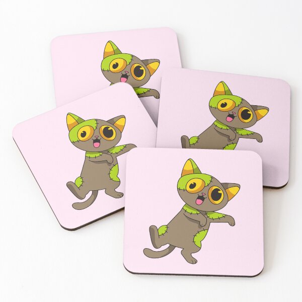 Item preview, Cute Angry Cartoon Cat Zombie – Fierce Green Monster Illustration designed and sold by CookieKrumbz.