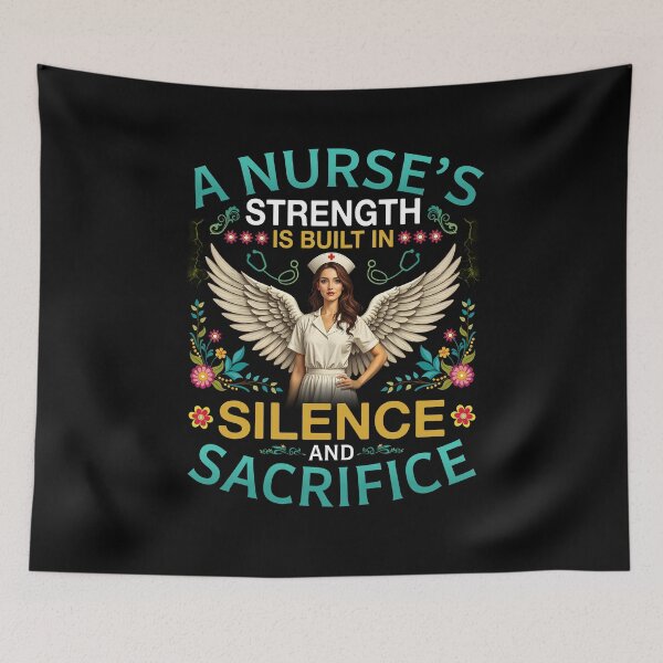 Item preview, A Nurse’s Strength is Built in Silence and Sacrifice. designed and sold by MuniraWearify.