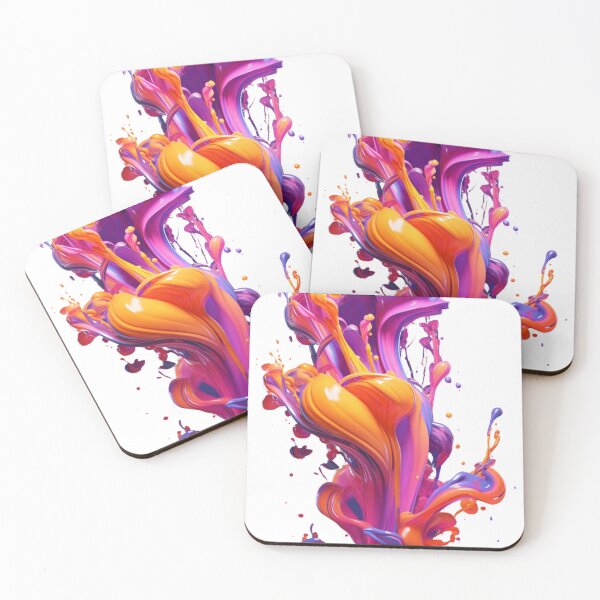 Item preview, Vibrant Liquid Splash Abstract – Bold Colorful Paint Explosion Artwork designed and sold by zevorgue.