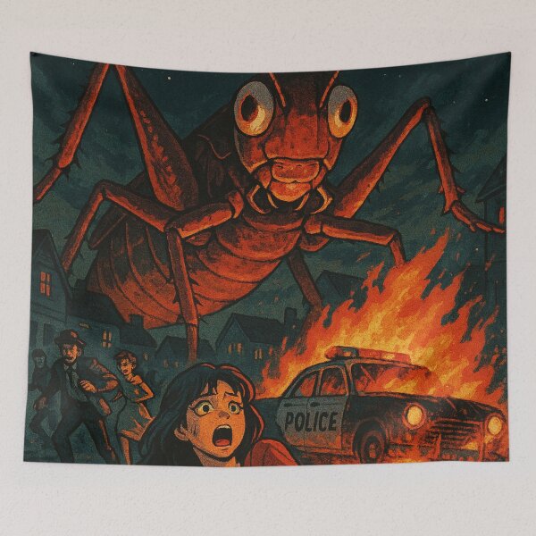 Item preview, The Great Leap of Terror Grasshopper designed and sold by JonelleTshirts.