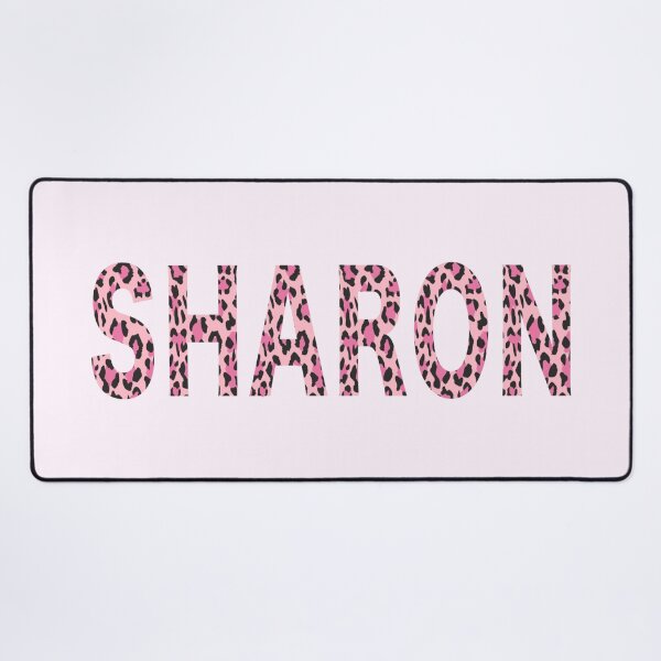 Item preview, Sharon Name Pink Leopard Print Pattern designed and sold by Jeallan Designs.