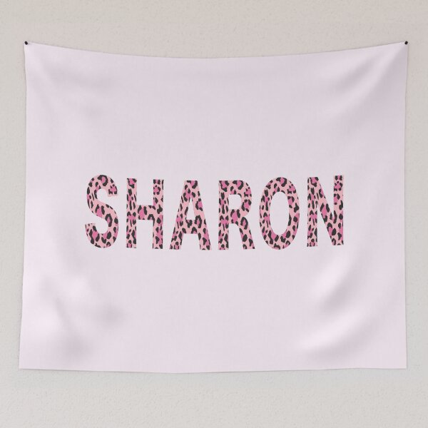 Item preview, Sharon Name Pink Leopard Print Pattern designed and sold by Jeallan Designs.