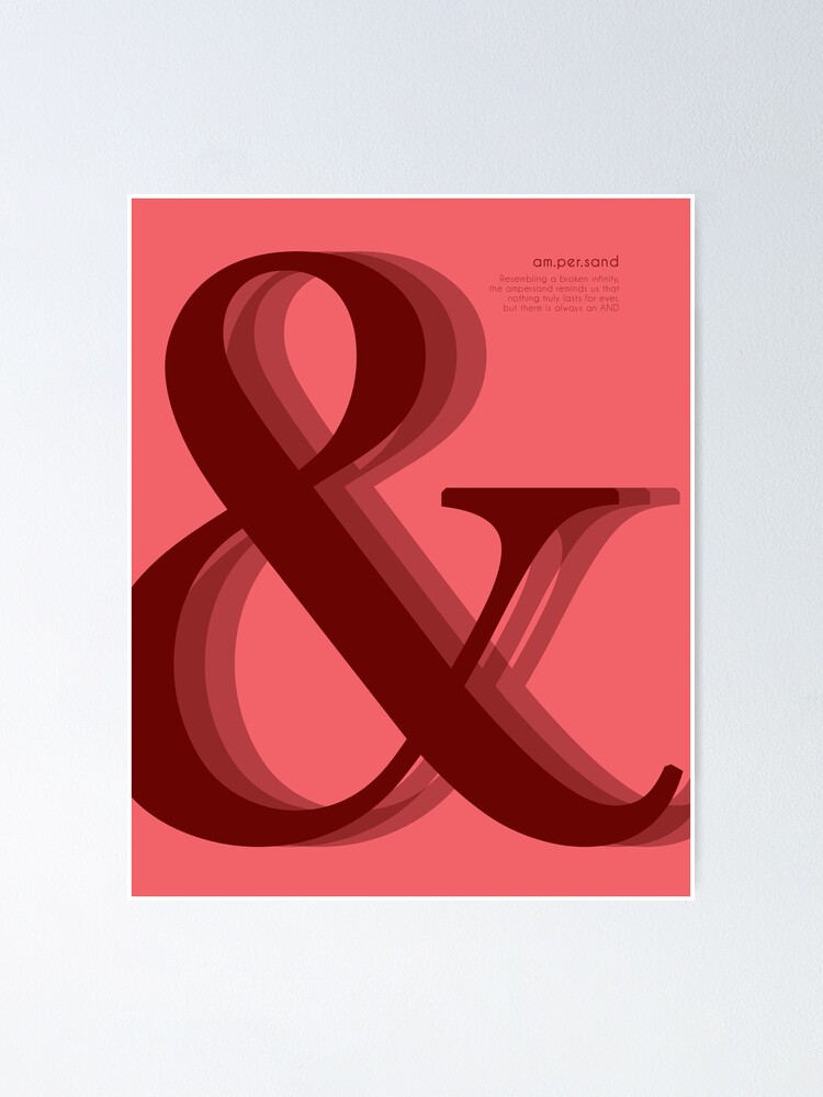 Ampersand - Red - And Symbol - Minimalist Print by Studio Grafiikka