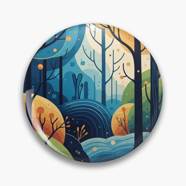 Item preview, Surreal Abstract Forest – Layered Curves and Bold Color Blocks designed and sold by Dino-Lune.