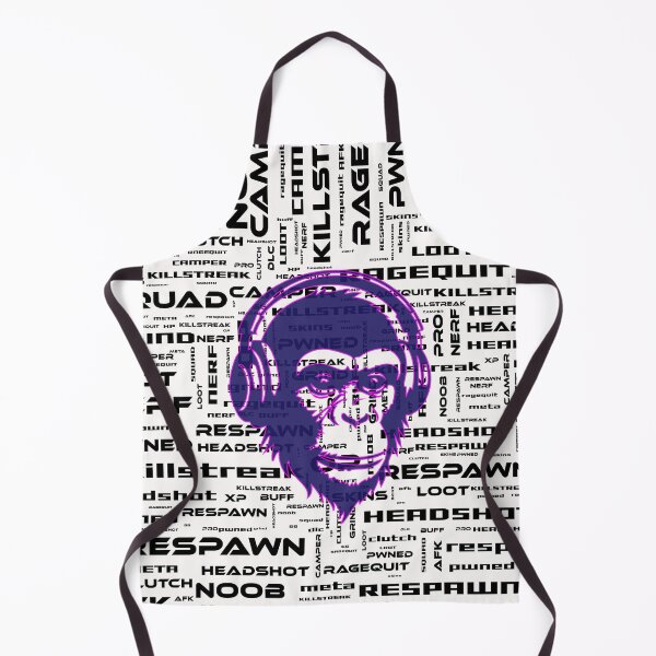 Item preview, Gamer Word Cloud with Monkey Head in Headphones – Gaming Art Design designed and sold by Shape & Words.