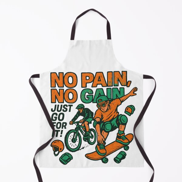 Item preview, No Pain No Gain – Just Go For It! – Extreme sports motivation designed and sold by CreativeGorillas.