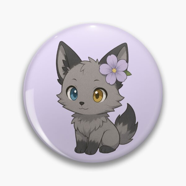 Item preview, Silver Fox Kit With Flower designed and sold by jellyclub.