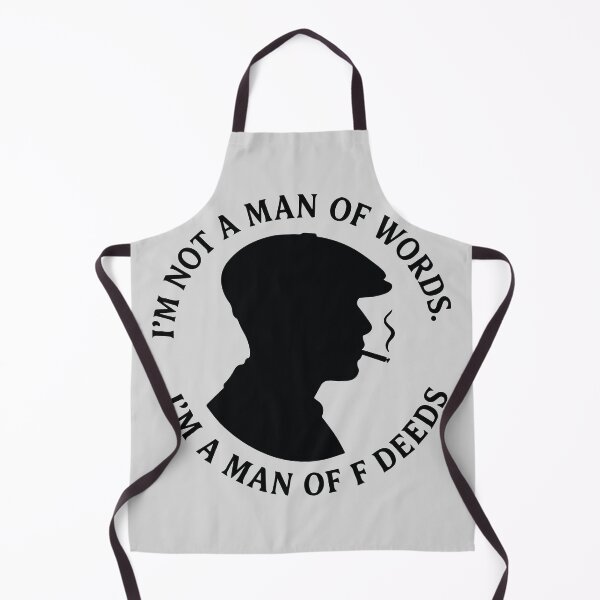 Item preview, Vintage Peaky Silhouette – Newsboy Cap & Quote "I'm Not a Man of Words" designed and sold by VALQUIRIAMX.