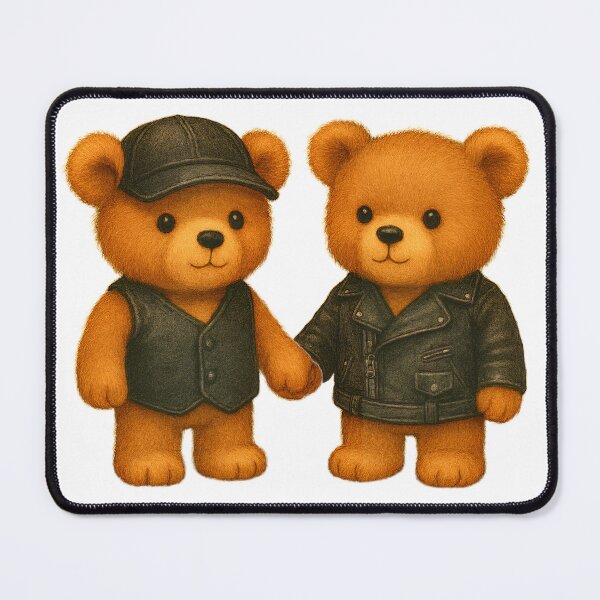 Item preview, Leather Bears Holding Hands designed and sold by lucky-old-sun.
