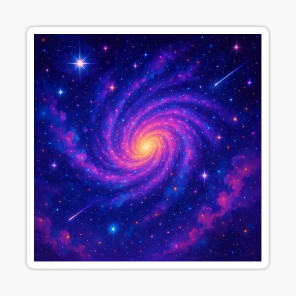 Item preview, Vibrant Neon Spiral Galaxy designed and sold by Space Journey Planner.