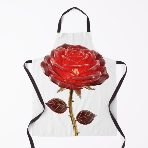 Item preview, Realistic Red Crystal Rose with Golden Stem designed and sold by MoreGlamour.