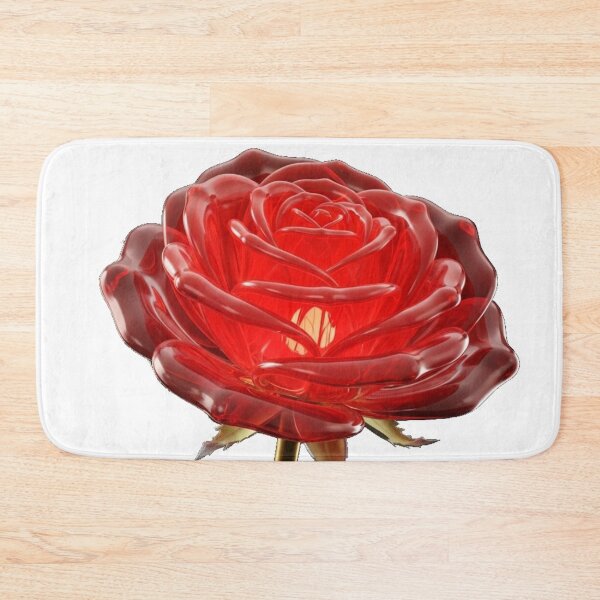 Item preview, Realistic Red Crystal Rose with Golden Stem designed and sold by MoreGlamour.