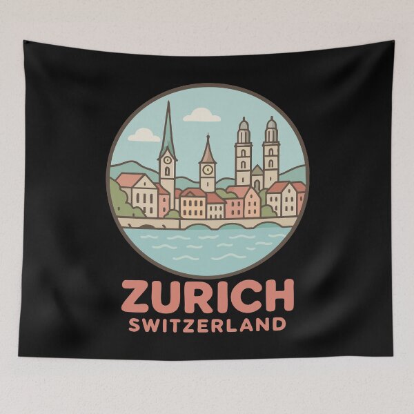 Item preview, Zurich Switzerland City Europe Travel designed and sold by TomFrontierArt.