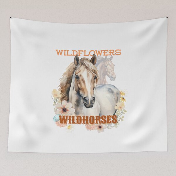 Item preview, Wild flowers and Horses designed and sold by AtTeeTime.