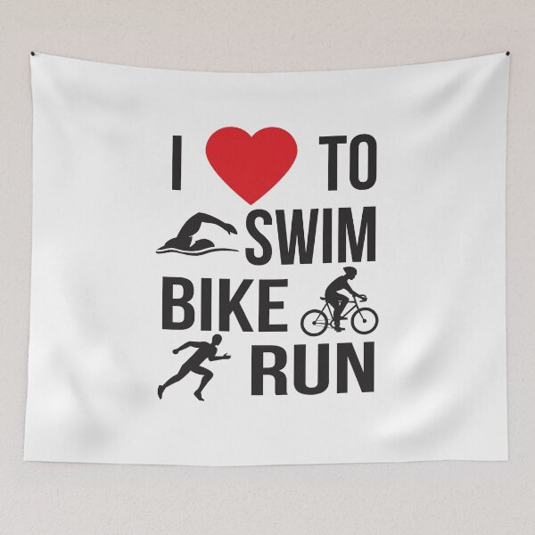 Item preview, I Love To Swim Bike Run, Sport Triathlete designed and sold by overstyle.
