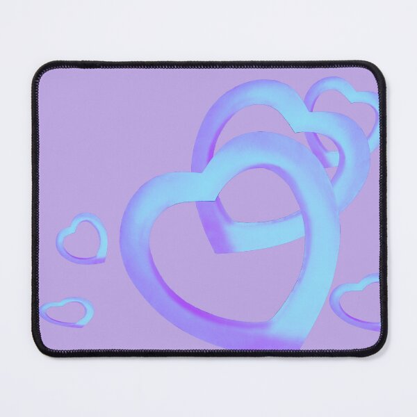 Item preview, Hearts tumble forward in purple blue dimension cutouts. designed and sold by MYTOPSHELF.