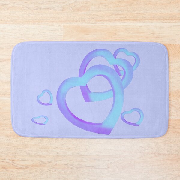 Item preview, Hearts tumble forward in purple blue dimension cutouts. designed and sold by MYTOPSHELF.