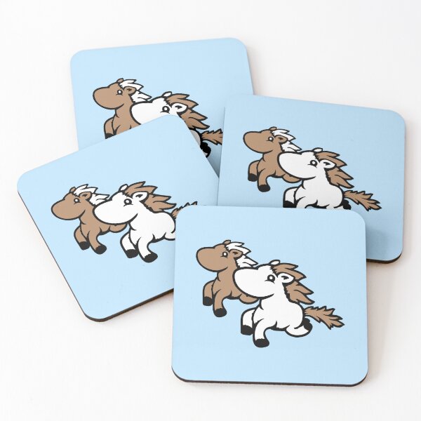 Item preview, 2 Horse Friends Happy Running Jumping Cute Little Team designed and sold by shirt-o-mat.