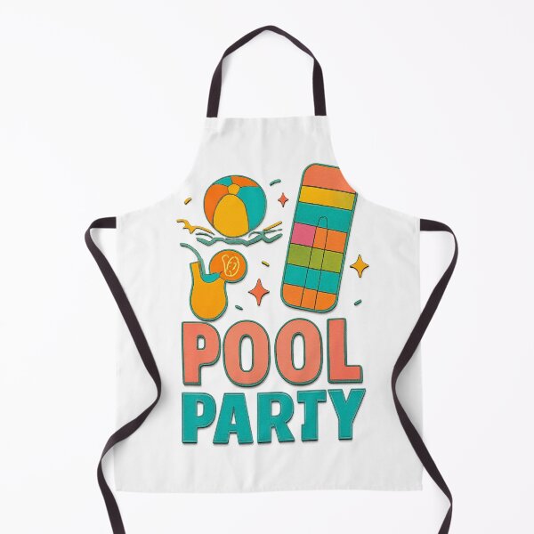 Item preview, Colorful illustration of a pool party designed and sold by Fly-with-my.
