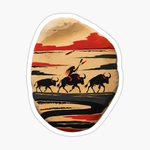 Item preview, Native American Rock Painting Gift For America Lovers designed and sold by Apollo2012TrueW.