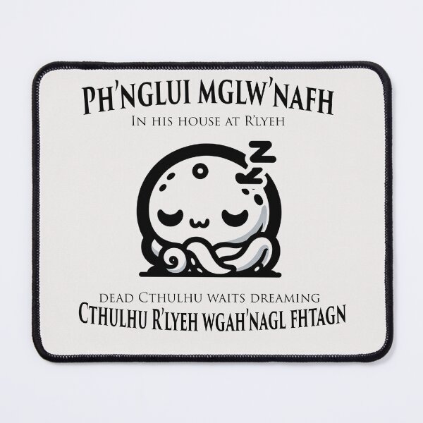 Item preview, Sleepy Cute Cthulhu (w/ authentic Lovecraft quote) designed and sold by Stitch Please.